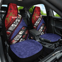 Personalised ANZAC Spirit 1915-2026 Filmstrip Tribute Car Seat Cover Lest We Forget 25 April LT9 One Size Red - Polynesian Pride