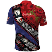 Personalised ANZAC Spirit 1915-2026 Filmstrip Tribute Polo Shirt Lest We Forget 25 April