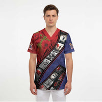 Personalised ANZAC Spirit 1915-2026 Filmstrip Tribute Scrub Top Lest We Forget 25 April
