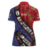 Personalised ANZAC Spirit 1915-2026 Filmstrip Tribute Women Polo Shirt Lest We Forget 25 April