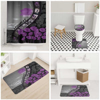 Personalised Remembering ANZAC Lest We Forget Bathroom Set Vintage Film Frame Memorial Purple Poppy