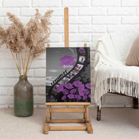 Personalised Remembering ANZAC Lest We Forget Canvas Wall Art Vintage Film Frame Memorial Purple Poppy