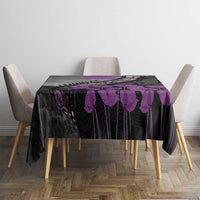 Personalised Remembering ANZAC Lest We Forget Tablecloth Vintage Film Frame Memorial Purple Poppy