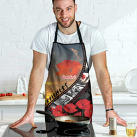 Personalised Remembering ANZAC Lest We Forget Apron Vintage Film Frame Memorial Red Poppy