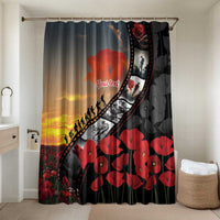 Personalised Remembering ANZAC Lest We Forget Bathroom Set Vintage Film Frame Memorial Red Poppy