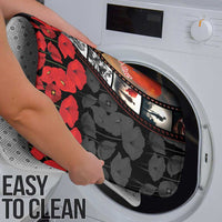 Personalised Remembering ANZAC Lest We Forget Bathroom Set Vintage Film Frame Memorial Red Poppy