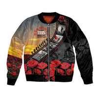 Personalised Remembering ANZAC Lest We Forget Bomber Jacket Vintage Film Frame Memorial Red Poppy
