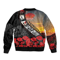 Personalised Remembering ANZAC Lest We Forget Bomber Jacket Vintage Film Frame Memorial Red Poppy