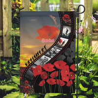 Personalised Remembering ANZAC Lest We Forget Garden Flag Vintage Film Frame Memorial Red Poppy