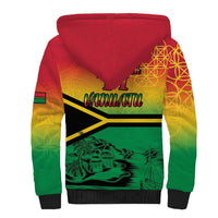 Hapi 44th Indipendens Dei Vanuatu Sherpa Hoodie Yumi 1980 with Vanuatuan Beach Landscape LT9 - Polynesian Pride