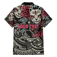 Personalized Japanese Kitsune Mask Family Matching Puletasi and Hawaiian Shirt With Polynesian Arty Style LT9 - Polynesian Pride