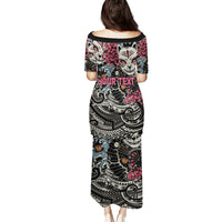 Personalized Japanese Kitsune Mask Family Matching Puletasi and Hawaiian Shirt With Polynesian Arty Style LT9 - Polynesian Pride