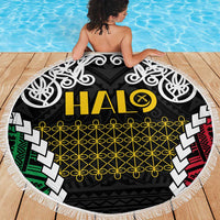 Halo Vanuatu Pride Beach Blanket Vanuatuan Sand Drawing Pattern