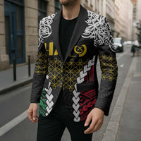 Halo Vanuatu Pride Blazer Vanuatuan Sand Drawing Pattern - Polynesian Pride