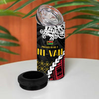 Halo Vanuatu Pride 4 in 1 Can Cooler Tumbler Vanuatuan Sand Drawing Pattern