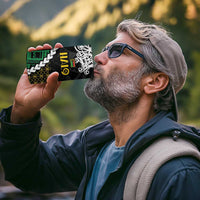 Halo Vanuatu Pride 4 in 1 Can Cooler Tumbler Vanuatuan Sand Drawing Pattern