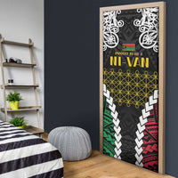 Halo Vanuatu Pride Door Cover Vanuatuan Sand Drawing Pattern - Polynesian Pride
