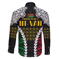 Halo Vanuatu Pride Family Matching Off The Shoulder Long Sleeve Dress and Hawaiian Shirt Vanuatuan Sand Drawing Pattern LT9 - Polynesian Pride
