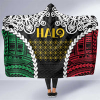 Halo Vanuatu Pride Hooded Blanket Vanuatuan Sand Drawing Pattern