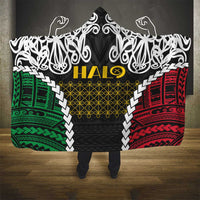 Halo Vanuatu Pride Hooded Blanket Vanuatuan Sand Drawing Pattern