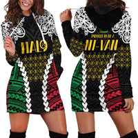 Halo Vanuatu Pride Hoodie Dress Vanuatuan Sand Drawing Pattern