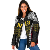 Halo Vanuatu Pride Padded Jacket Vanuatuan Sand Drawing Pattern - Polynesian Pride