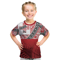 Malo e lelei Tonga Kid T Shirt Ngatu Tokelau Feletoa Fata Traditional Polynesian Pattern
