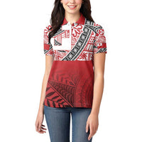 Malo e lelei Tonga Women Polo Shirt Ngatu Tokelau Feletoa Fata Traditional Polynesian Pattern