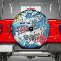 Hawaii Santa Skeleton Surfing Personalized Spare Tire Cover Mele Kalikimaka i Iulai! LT9 - Polynesian Pride