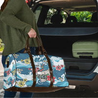 Hawaii Santa Skeleton Surfing Personalized Travel Bag Mele Kalikimaka i Iulai!