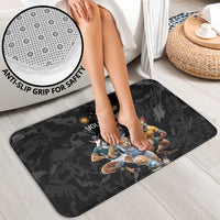 Custom Rugby Southern Hemisphere Bathroom Set Argentina AUNZ South Africa Mascot Black - Polynesian Pride