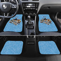 Custom Rugby Southern Hemisphere Car Mats Argentina AUNZ South Africa Mascot Blue - Polynesian Pride