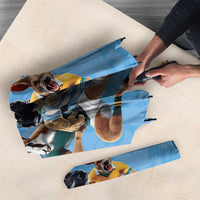 Custom Rugby Southern Hemisphere Umbrella Argentina AUNZ South Africa Mascot Blue - Polynesian Pride