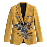 Custom Rugby Southern Hemisphere Blazer Argentina AUNZ South Africa Mascot Gold - Polynesian Pride