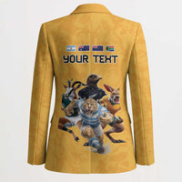 Custom Rugby Southern Hemisphere Blazer Argentina AUNZ South Africa Mascot Gold - Polynesian Pride