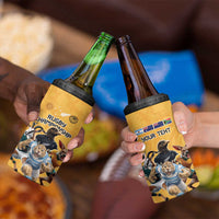 Custom Rugby Southern Hemisphere 4 in 1 Can Cooler Tumbler Argentina AUNZ South Africa Mascot Gold - Polynesian Pride