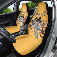 Custom Rugby Southern Hemisphere Car Seat Cover Argentina AUNZ South Africa Mascot Gold - Polynesian Pride