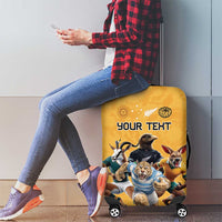 Custom Rugby Southern Hemisphere Luggage Cover Argentina AUNZ South Africa Mascot Gold - Polynesian Pride