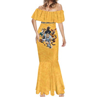 Custom Rugby Southern Hemisphere Mermaid Dress Argentina AUNZ South Africa Mascot Gold LT9 - Polynesian Pride