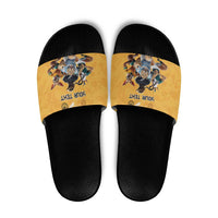 Custom Rugby Southern Hemisphere Slide Sandals Argentina AUNZ South Africa Mascot Gold - Polynesian Pride