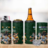 Custom Rugby Southern Hemisphere 4 in 1 Can Cooler Tumbler Argentina AUNZ South Africa Mascot Green - Polynesian Pride