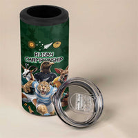 Custom Rugby Southern Hemisphere 4 in 1 Can Cooler Tumbler Argentina AUNZ South Africa Mascot Green - Polynesian Pride
