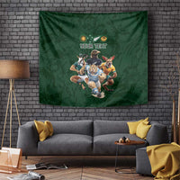 Custom Rugby Southern Hemisphere Tapestry Argentina AUNZ South Africa Mascot Green - Polynesian Pride