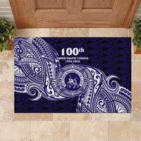 Tonga Queen Salote College 100th Years Rubber Doormat Est 1926 Tongan Ngatu Tapa - Polynesian Pride