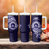 Tonga Queen Salote College 100th Years Tumbler With Handle Est 1926 Tongan Ngatu Tapa - Polynesian Pride