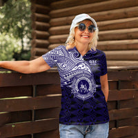 Tonga Queen Salote College 100th Years Women Polo Shirt Est 1926 Tongan Ngatu Tapa - Polynesian Pride