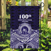 Tonga Queen Salote College 100th Years Garden Flag Blue Tonga Kupesi Uniquely Pacific Art - Polynesian Pride