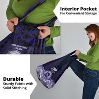 Tonga Queen Salote College 100th Years Grocery Bag Blue Tonga Kupesi Uniquely Pacific Art - Polynesian Pride