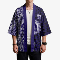Tonga Queen Salote College 100th Years Kimono Blue Tonga Kupesi Uniquely Pacific Art - Polynesian Pride