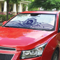 Tonga Queen Salote College 100th Years Auto Sun Shade White Tonga Kupesi Uniquely Pacific Art - Polynesian Pride